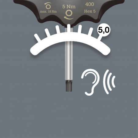 WERA 400 i VDE Hex Draaimoment 5.0 Nm T-Grip Inbus 5.0x100 mm