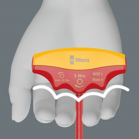 WERA 400 i VDE Hex Draaimoment 5.0 Nm T-Grip Inbus 5.0x100 mm