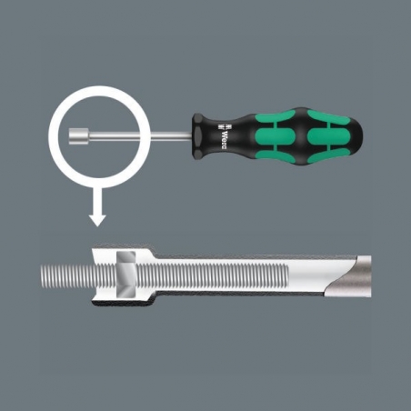 WERA 395-dopschroevendraaier Holle Schacht 6.0 mm HO Kraftform Plus Serie 300 WERA 395-dopschroevendraaier Holle Schacht 6.0 mm HO Kraftform Plus Serie 300