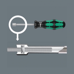 WERA 395-dopschroevendraaier Holle Schacht 8.0 mm HO Kraftform Plus Serie 300