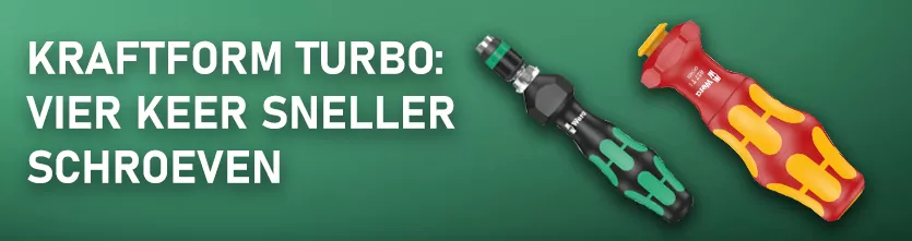 Sneller mechanisch schroeven zonder compromis. De Kraftform Turbo.