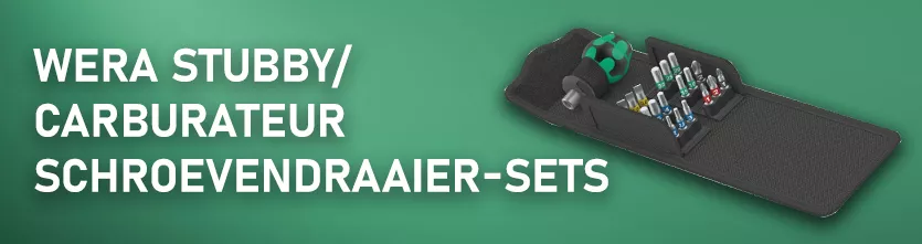 WERA complete sets met stubby/carburateur-schroevendraaiers. compact.
