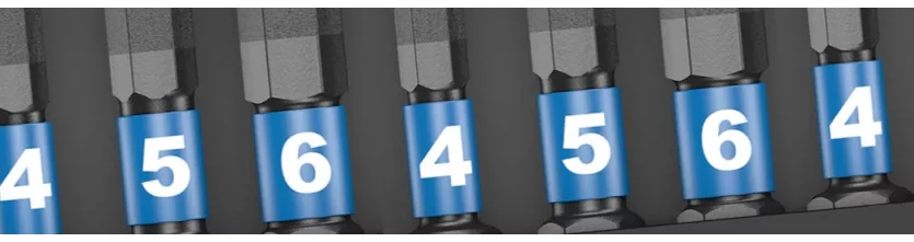 Verschillende varianten van de WERA Impact inbus/zeskant/hex bit