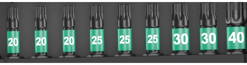Verschillende varianten van de Impact TORX® bit