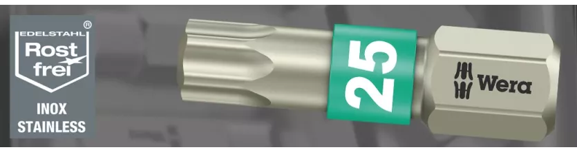 Verschillende varianten van de RVS TORX® bit