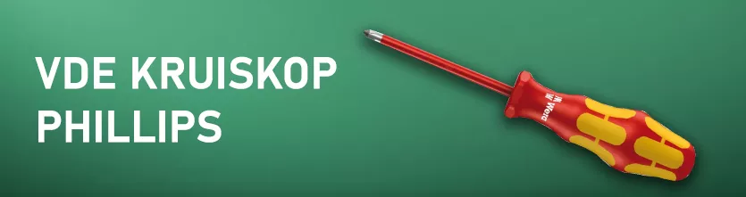 WERA VDE geïsoleerde kruiskop-Phillips-schroevendraaier
