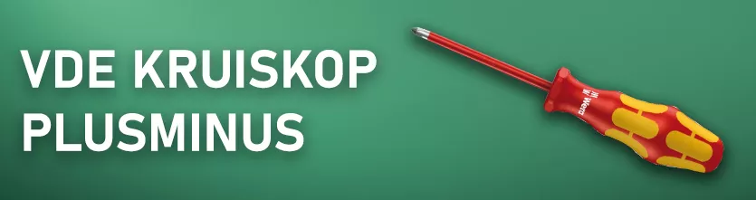 WERA VDE PlusMinus-schroevendraaier Pozidriv-sleuf en Phillips-sleuf