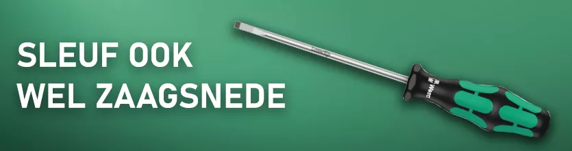 WERA Kraftform serie 300-schroevendraaier sleuf/zaagsnede-variant.