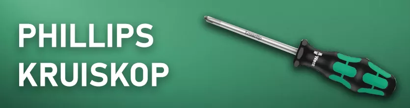 WERA Kraftform serie 300-schroevendraaier Phillipskruiskop-variant.