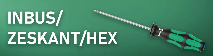 WERA Kraftform-Serie 300 Inbus schroevendraaier recht en met kogelkop.