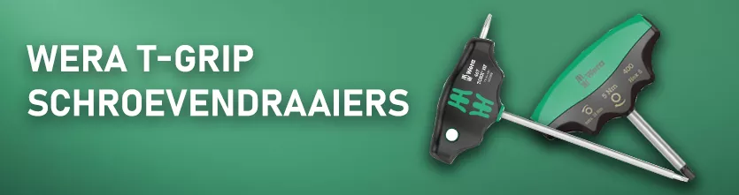 WERA T-greep voor extra kracht en grip