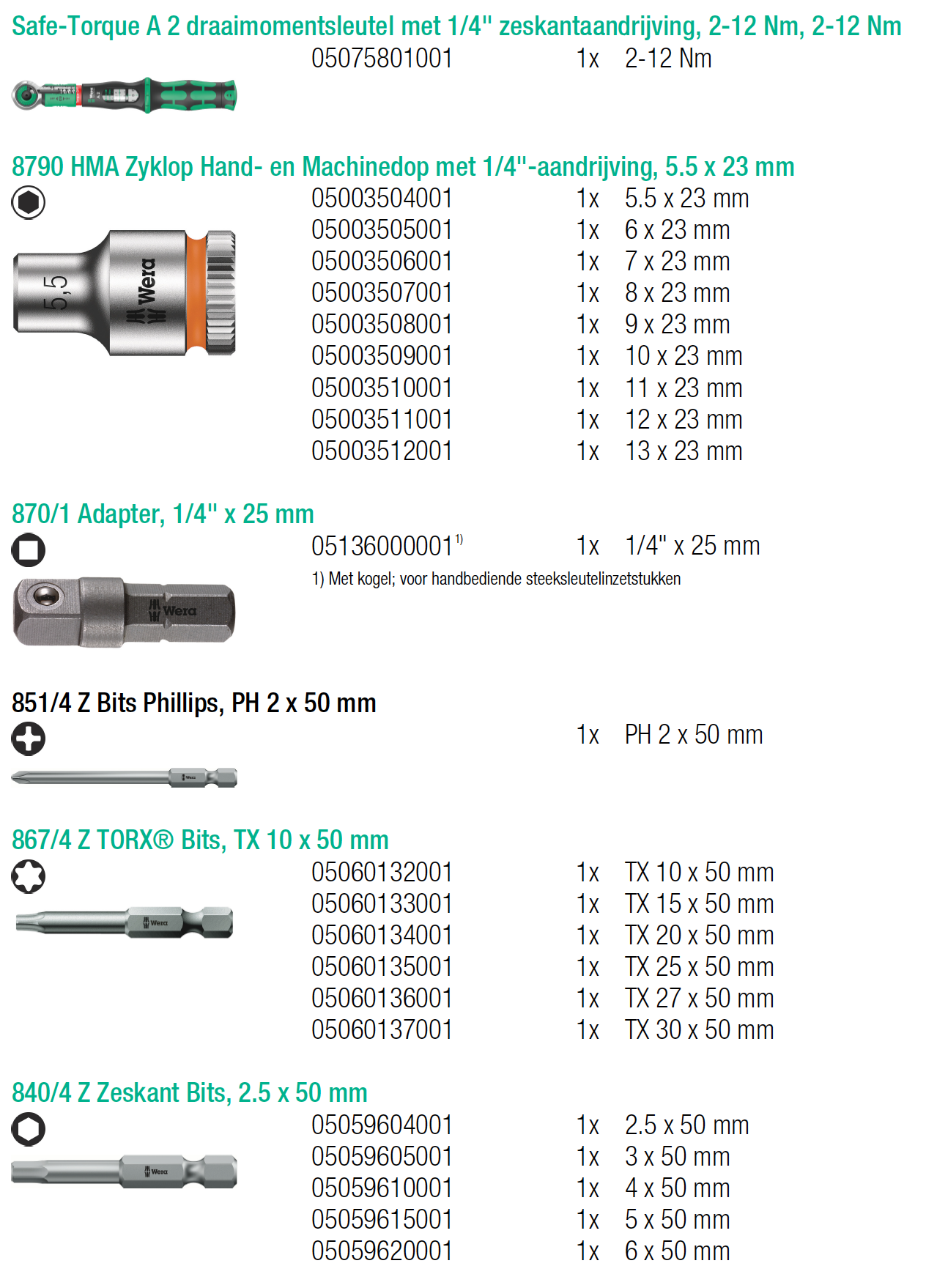 Safe-Torque A 2 set